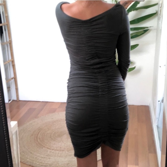 All Saints ‘Milla’ Long Sleeved Ruched Dress - Picture 4 of 12